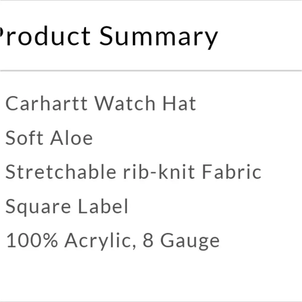 Carhartt WIP Watch Cuffed Beanie‎ Hat- Soft Aloe